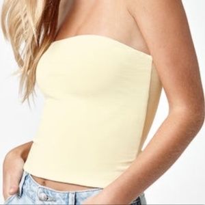 Brandy Melville Yellow Jenny Tube Top